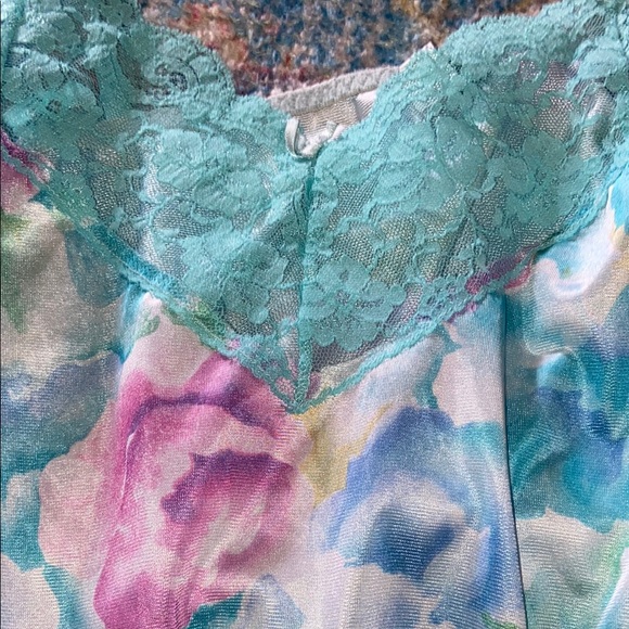 VTG Ashley Taylor SZ LG Floral Lace Camisole Top 1980s - Picture 2 of 5